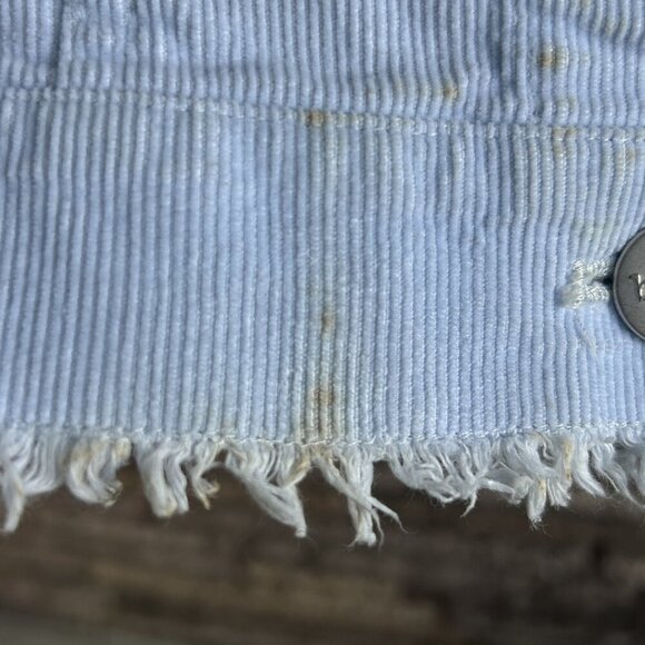 So Blue Sigrid Olsen Light Blue Pinwale Corduroy Trucker Jacket Size Small - Picture 7 of 9